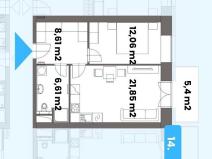 Prodej bytu 2+kk, Rostěnice-Zvonovice, 51 m2