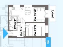 Prodej bytu 2+kk, Rostěnice-Zvonovice, 52 m2