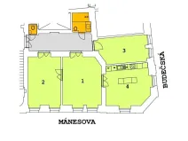 Pronájem bytu 3+1, Praha - Vinohrady, Mánesova, 98 m2