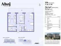 Prodej bytu 3+kk, Praha - Modřany, Československého exilu, 76 m2