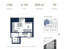 Prodej bytu 1+kk, Praha - Žižkov, Žerotínova, 39 m2