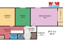 Prodej bytu 3+1, Česká Třebová, Křib, 66 m2