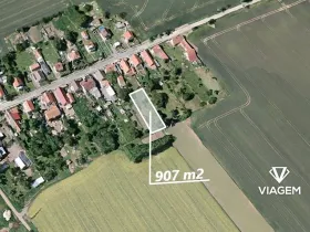 Prodej zahrady, Toušice, 907 m2