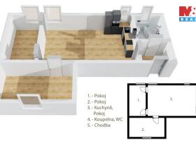 Prodej bytu 2+1, Suchdol nad Odrou, Malá strana, 62 m2