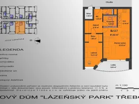 Pronájem bytu 2+kk, Třeboň - Třeboň II, Lázeňská, 65 m2