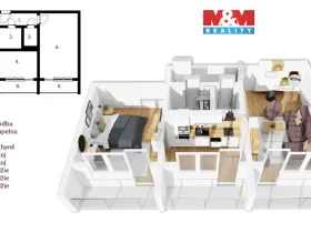 Pronájem bytu 2+1, Mladá Boleslav - Mladá Boleslav II, U stadionu, 54 m2