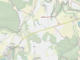 Dražba pozemku, Římov, 1687 m2