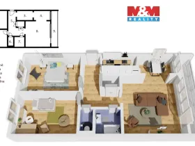 Prodej bytu 3+1, Praha - Bohnice, Katovická, 65 m2