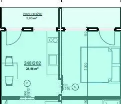 Prodej bytu 1+1, Doksy - Staré Splavy, Pod Borným, 29 m2