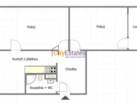 Prodej bytu 2+1, Louny, nám. Petra Obrovce, 65 m2