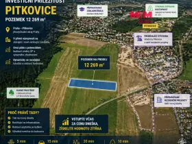 Prodej pole, Praha - Pitkovice, 12269 m2