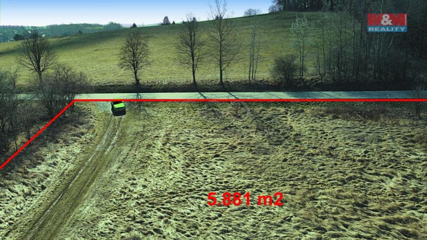 Prodej trvalého travního porostu, Mirošovice, 5881 m2