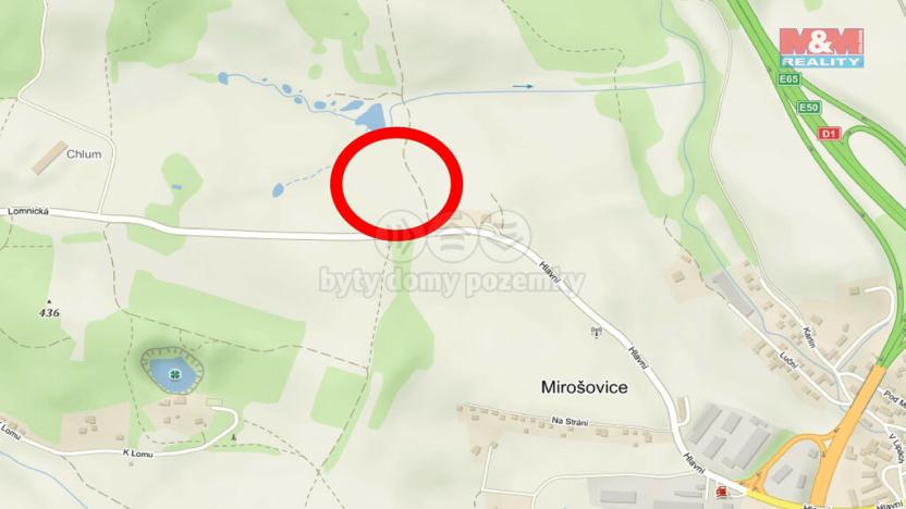 Prodej trvalého travního porostu, Mirošovice, 5881 m2