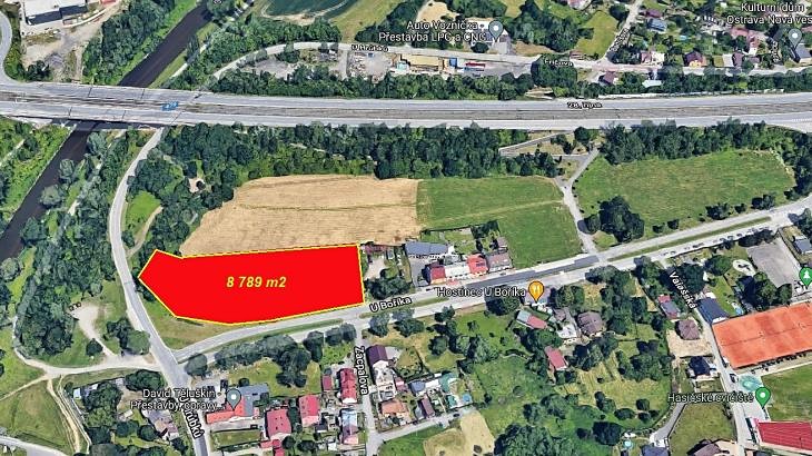 Prodej pozemku pro komerční výstavbu, Ostrava, U Boříka, 8789 m2
