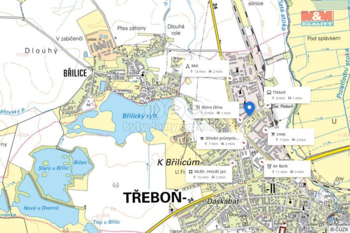 Pronájem kanceláře, Třeboň, Nádražní, 19 m2