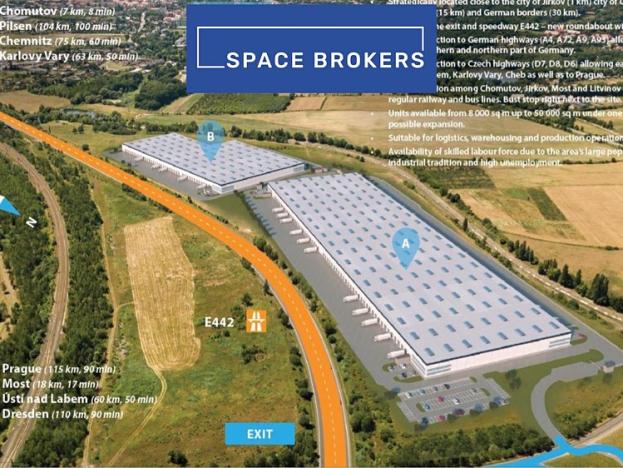 Pronájem skladu, Jirkov, 4300 m2