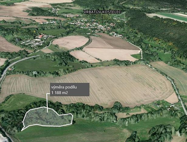 Prodej podílu zemědělské půdy, Vrbatův Kostelec, 1188 m2