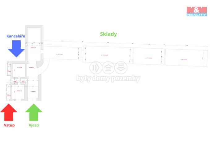 Pronájem skladu, Rokycany - Nové Město, Pivovarská, 550 m2