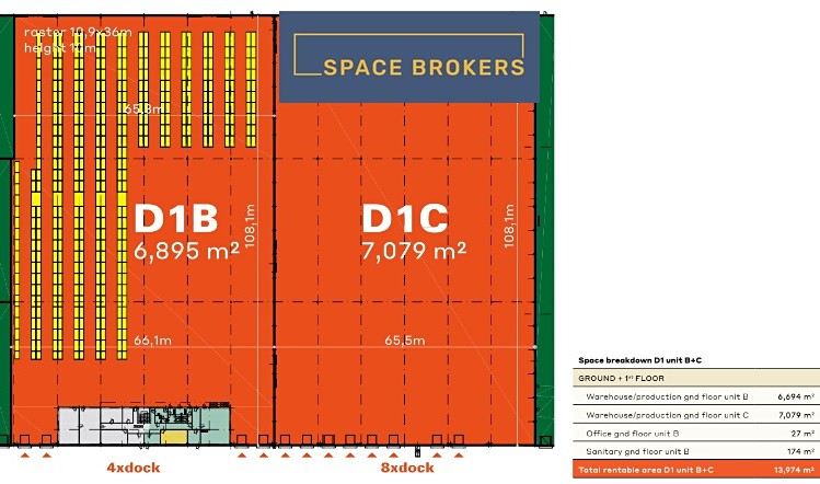 Pronájem skladu, Divišov, 7079 m2