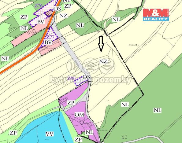 Prodej trvalého travního porostu, Nový Jičín, 3425 m2