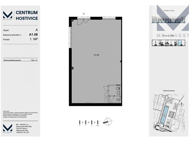 Prodej obchodního prostoru, Hostivice, Čsl. armády, 111 m2