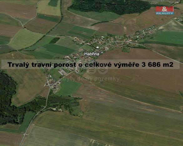 Prodej trvalého travního porostu, Habřina, 3686 m2