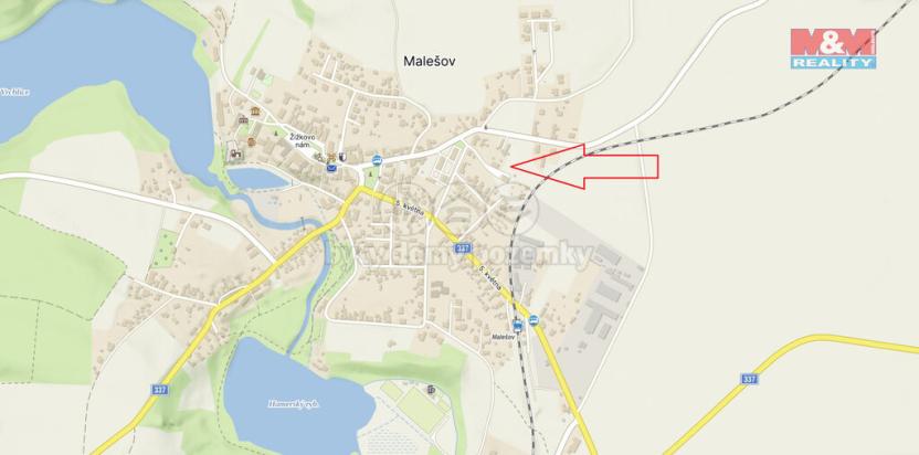 Prodej pozemku pro bydlení, Malešov, 1002 m2