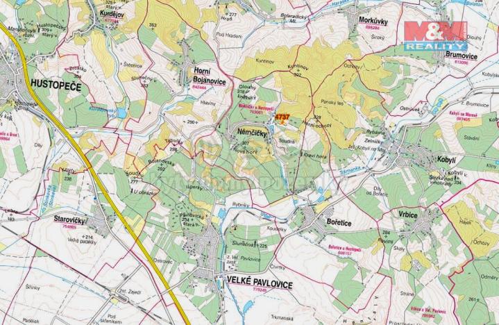 Prodej trvalého travního porostu, Němčičky, 1125 m2