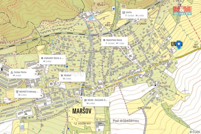 Prodej pozemku pro bydlení, Krupka - Unčín, 762 m2