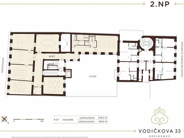 Pronájem kanceláře, Praha - Nové Město, Vodičkova, 371 m2