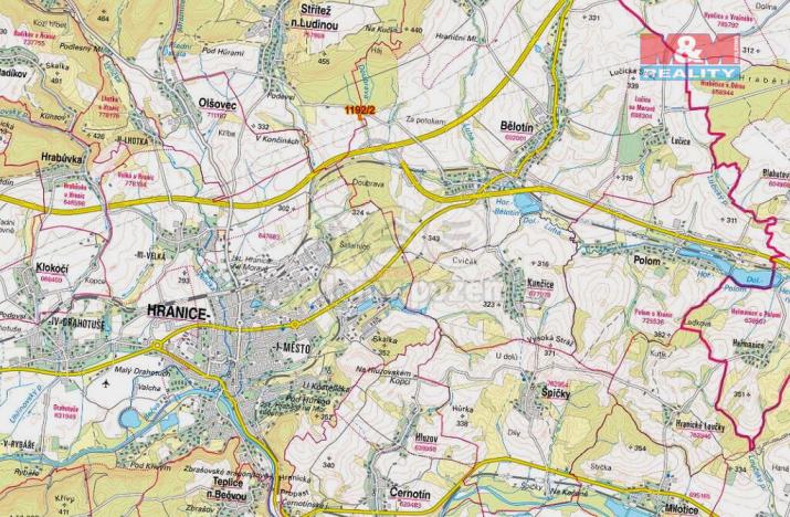 Prodej trvalého travního porostu, Bělotín, 1496 m2