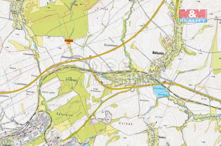 Prodej trvalého travního porostu, Bělotín, 1706 m2