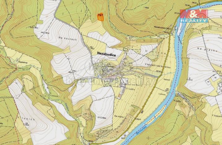 Prodej trvalého travního porostu, Nezabudice, 6426 m2