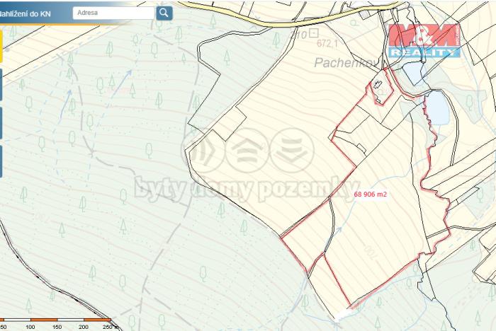 Prodej trvalého travního porostu, Hora Svaté Kateřiny, 68906 m2