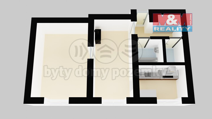 Prodej bytu 2+1, Horní Vltavice, 49 m2