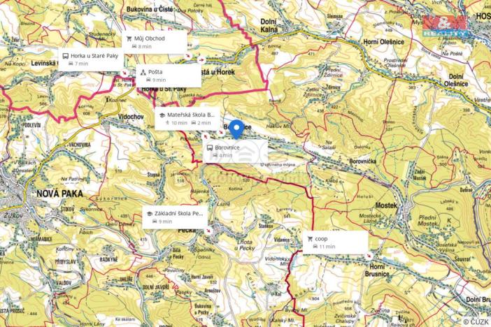 Prodej pozemku pro bydlení, Borovnice, 1698 m2