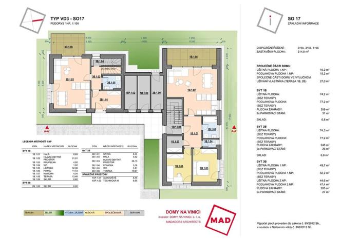 Prodej bytu 4+kk, Němčičky, 111 m2