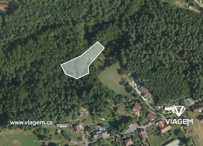 Prodej podílu lesa, Mírová pod Kozákovem, 844 m2