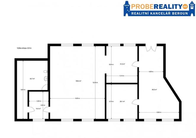 Pronájem výrobních prostor, Chyňava, Hýskovská, 172 m2