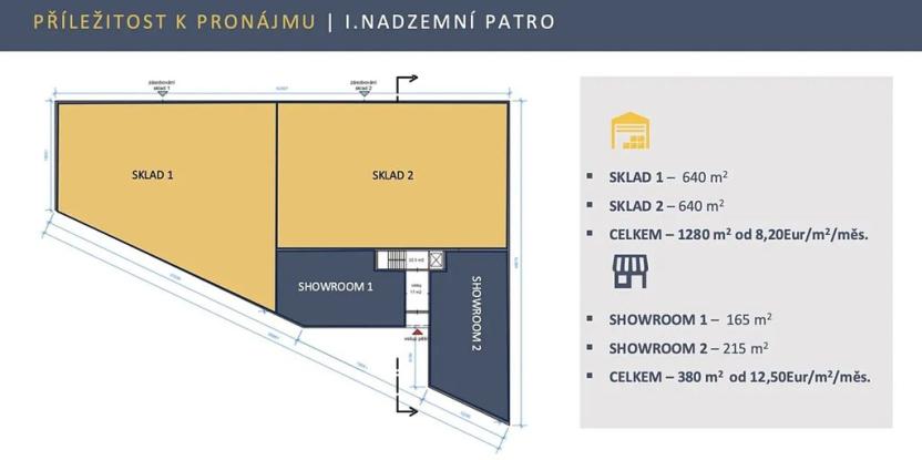 Pronájem skladu, Zlatníky-Hodkovice, Technologická, 2021 m2