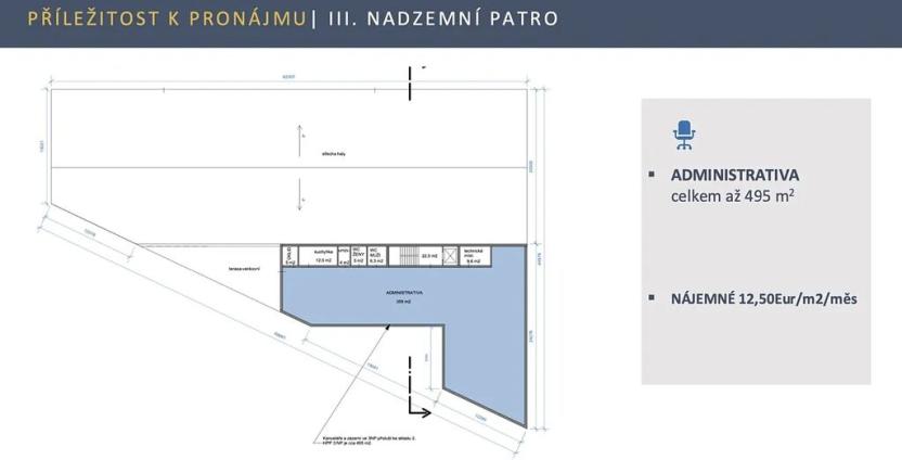 Pronájem skladu, Zlatníky-Hodkovice, Technologická, 2021 m2