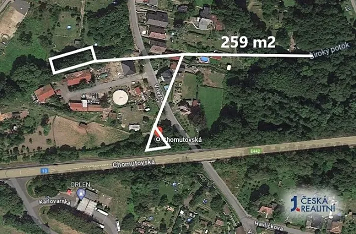 Prodej zahrady, Klášterec nad Ohří, 259 m2