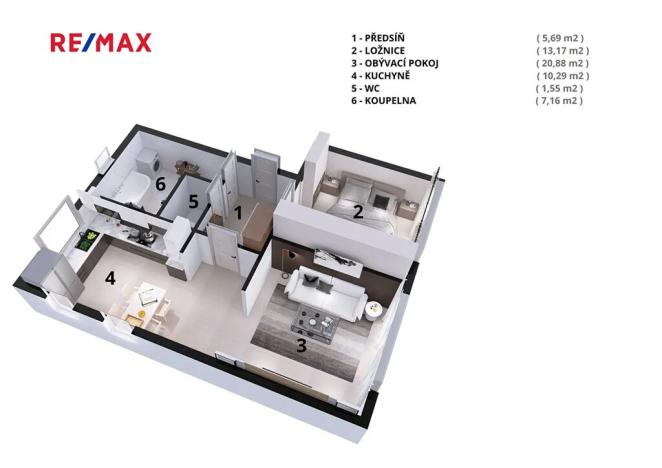 Prodej bytu 2+1, Hradec Králové, Meruňková, 70 m2
