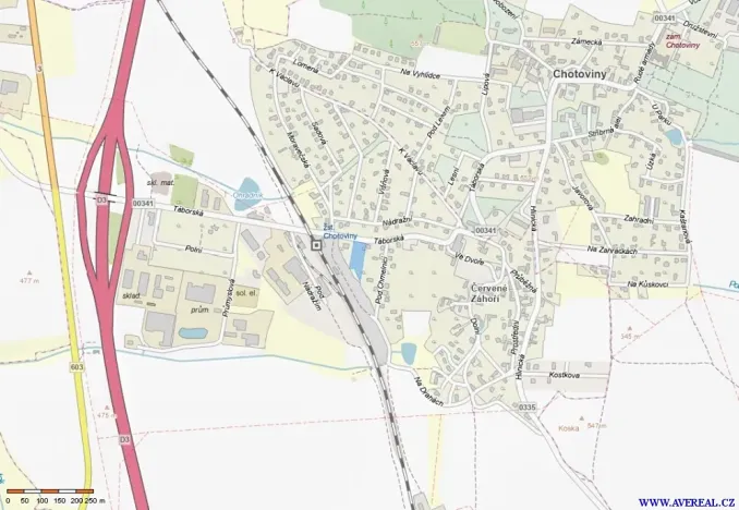 Prodej pozemku pro bydlení, Chotoviny, Táborská, 3267 m2