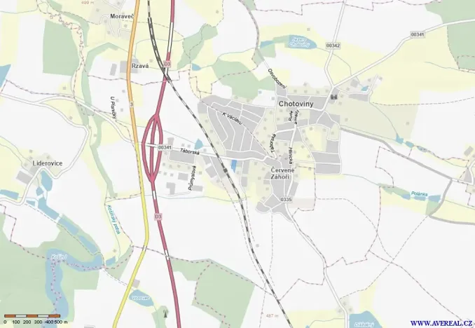 Prodej pozemku pro bydlení, Chotoviny, Táborská, 3267 m2