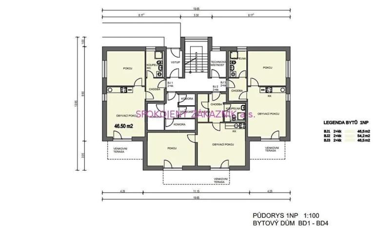 Prodej bytu 2+kk, Nový Bor, 51 m2