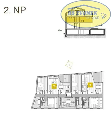 Prodej bytu 3+kk, Kroměříž, Blahoslavova, 108 m2