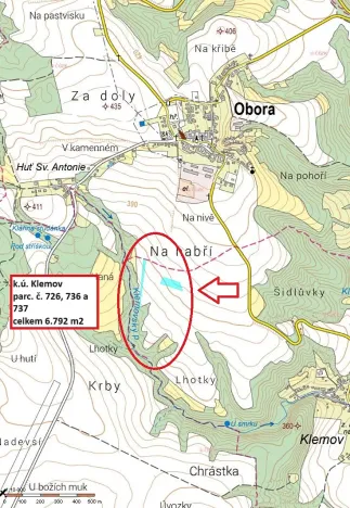 Prodej pole, Doubravice nad Svitavou, Klemov, 6792 m2