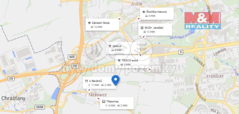 Prodej pozemku pro bydlení, Praha - Třebonice, 1007 m2