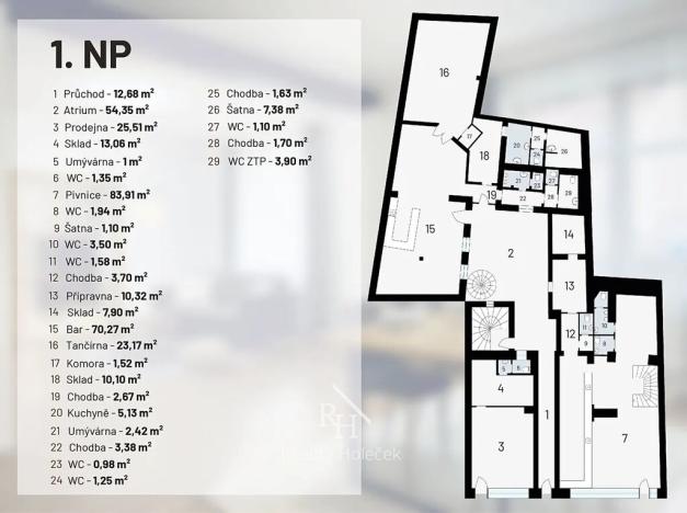 Prodej činžovního domu, Kladno, T. G. Masaryka, 935 m2